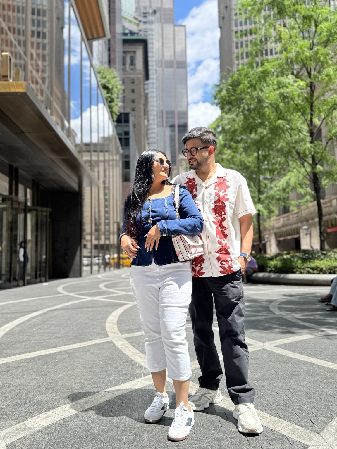 Walking together in New York City
